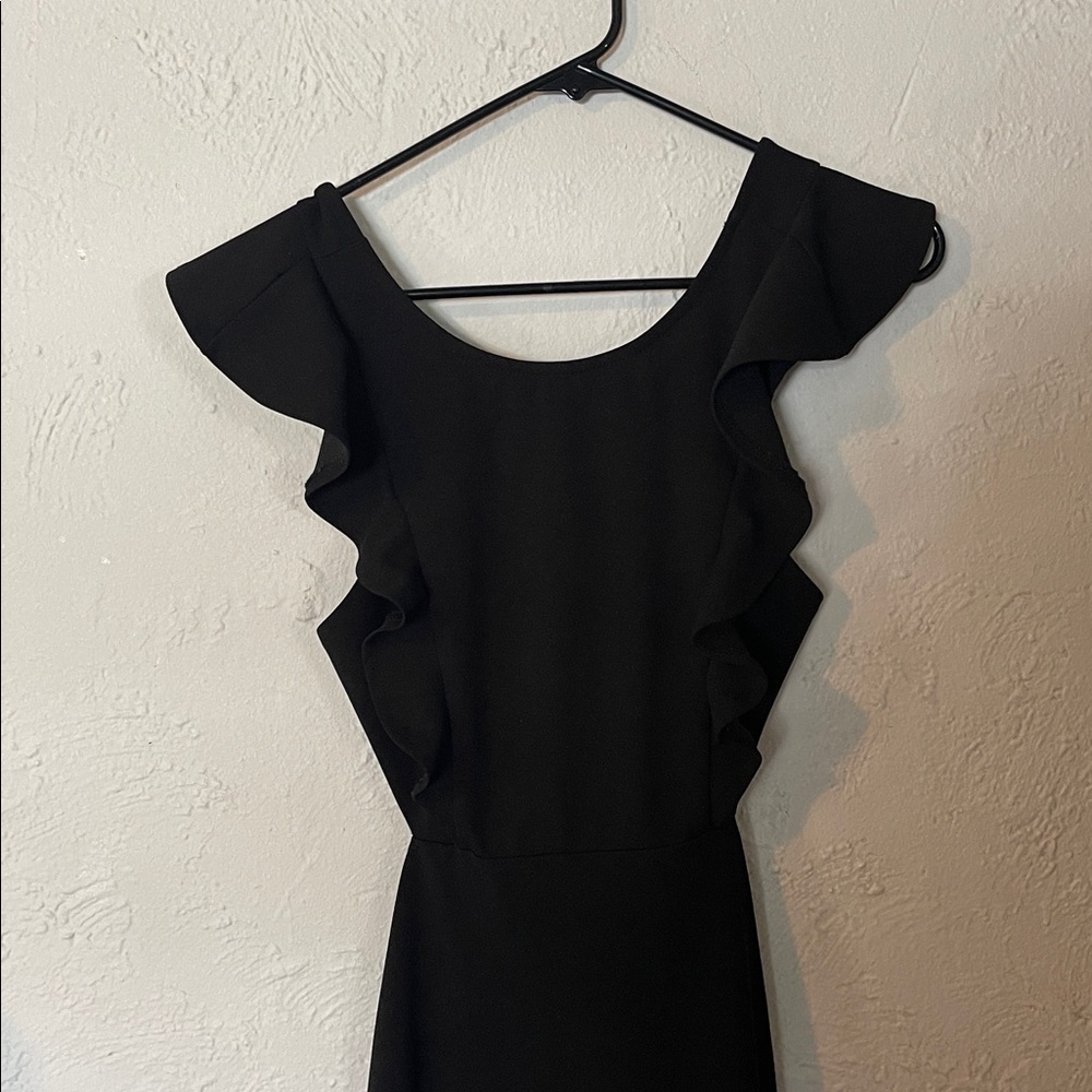 Petal & Pup High Lo Midi Black Dress - Picture 8 of 11